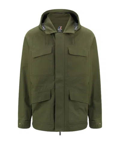 K-way Long-sleeved Casual Jacket In Green