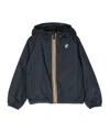 K-way Long-sleeved Coat In Black