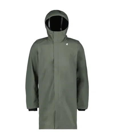 K-way Long-sleeved Coat In Black