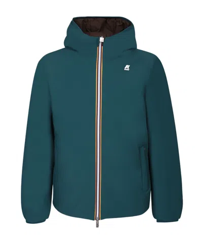 K-way Long-sleeved Double-sided Casual Jacket In Blue