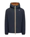 K-way Long-sleeved Down Jacket In Black