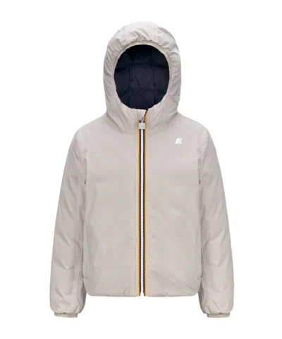 K-way Long-sleeved Down Jacket In Gray