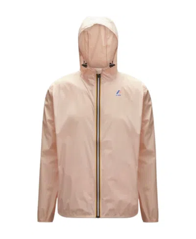 K-way Long-sleeved Hooded Coat In Nude