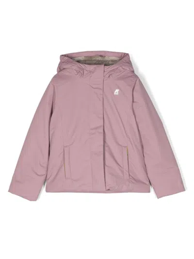 K-way Long-sleeved Hooded Cotton-padded Suit In Pink