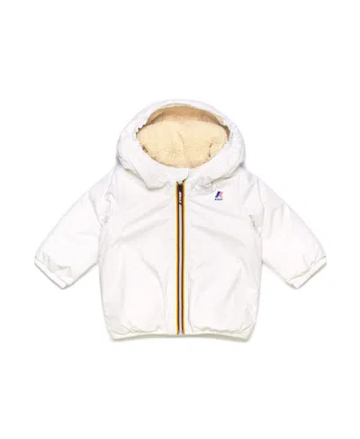 K-way Long-sleeved Hooded Cotton-padded Suit In White
