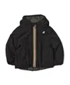 K-way Long-sleeved Hooded Down Jacket In Black