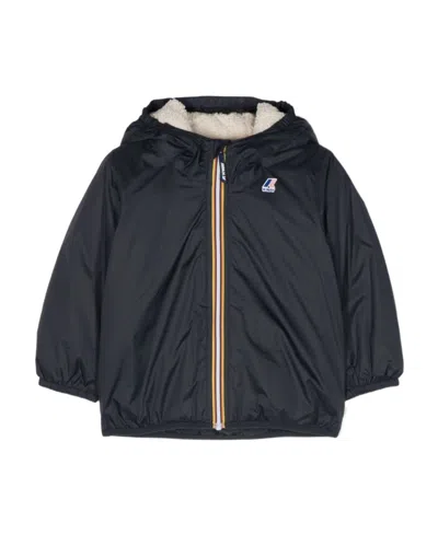 K-way Long-sleeved Hooded Jacket In Black