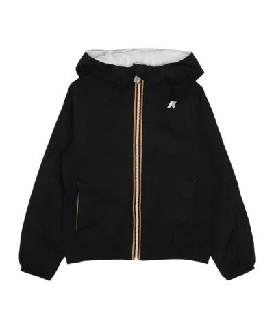 K-way Long Sleeved Hooded Jacket In Black