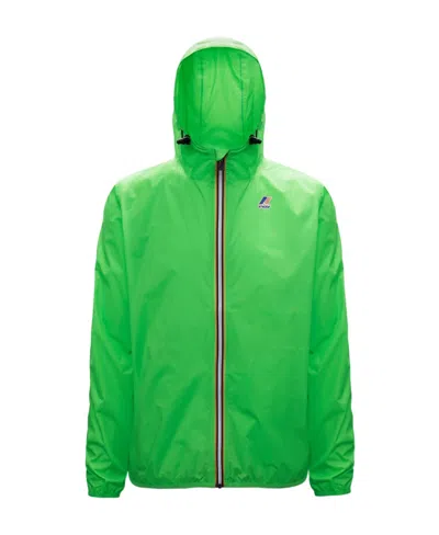 K-way Long-sleeved Hooded Jacket In Green