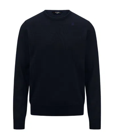 K-way Long-sleeved Round-neck Sweater In Black