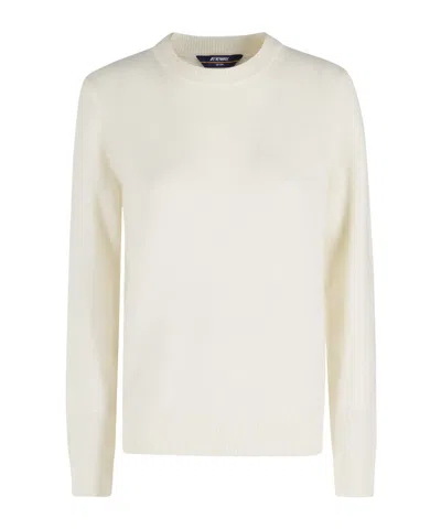 K-way Clarisse Ribbed Sweater In White