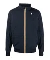 K-way Logo Printed Zipped Reversible Jacket In Black