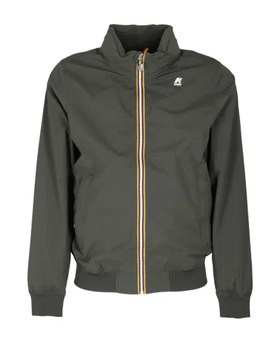 K-way Long-sleeved Zipper Casual Jacket In Black