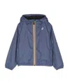 K-way Long-sleeved Zipper Jacket In Blue