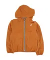 K-way Long-sleeved Zipper Jacket In Brown