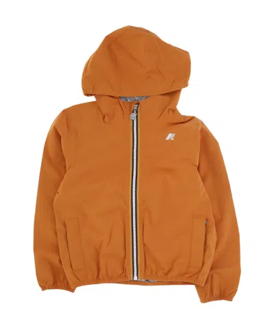 K-way Long-sleeved Zipper Jacket In Brown