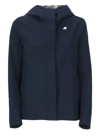 K-way Madalina Bonded Jersey Jacket In Blue