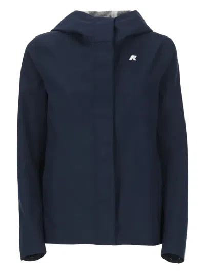 K-way Madalina Bonded Jersey Jacket In Blue