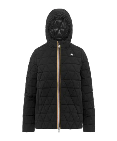 K-way Madlaine Diamond Quilted Short Jacket In Black