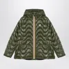 K-way Madlaine Dark Green Jacket In Green