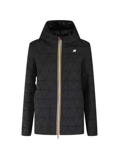 K-way Madlaine Quilted Hooded Jacket In Blue