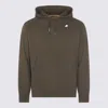 K-way Green Cotton Alban Heavy Fleece Sweatshirt In Green