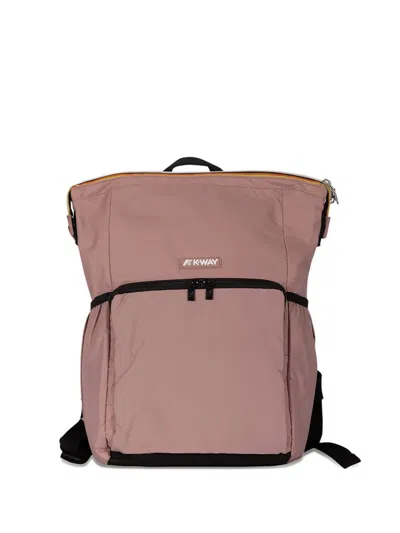 K-way Maizy Logo-patch Backpack In Pink