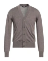 K-way Man Cardigan Khaki Size M Virgin Wool In Beige