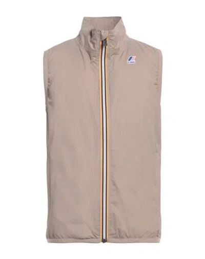 K-way Man Jacket Dove Grey Size Xxl Polyamide In Grey