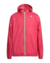 K-way Man Jacket Fuchsia Size Xl Polyamide In Pink