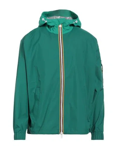 K-way Man Jacket Green Size Xl Polyamide In Green