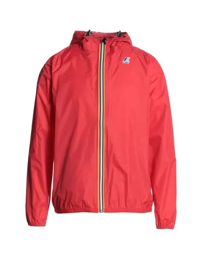 K-WAY K-WAY MAN JACKET RED SIZE XXL POLYAMIDE