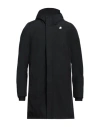 K-way Man Overcoat & Trench Coat Black Size L Polyester In Black