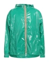 K-way Man Overcoat Emerald Green Size Xl Polyamide In Green