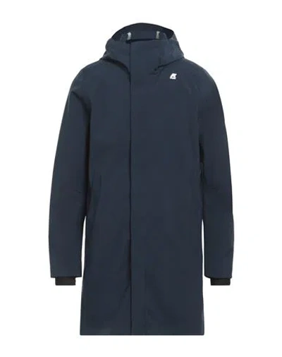 K-way Man Overcoat & Trench Coat Navy Size Xxl Polyester