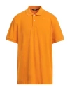 K-way Man Polo Shirt Apricot Size Xxl Cotton, Elastane In Orange