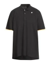 K-way Man Polo Shirt Black Size 3xl Cotton, Elastane