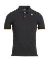 K-way Man Polo Shirt Black Size S Cotton, Elastane