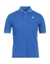 K-way Man Polo Shirt Bright Blue Size S Cotton In Blue