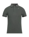 K-way Man Polo Shirt Dark Green Size S Cotton