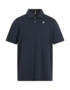 K-way Man Polo Shirt Midnight Blue Size Xxl Cotton, Elastane In Multi