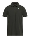 K-way Man Polo Shirt Military Green Size L Cotton, Elastane In Multi