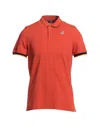 Shop K-way Man Polo Shirt Orange Size S Cotton, Elastane