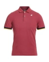K-way Man Polo Shirt Rust Size S Cotton, Elastane In Red