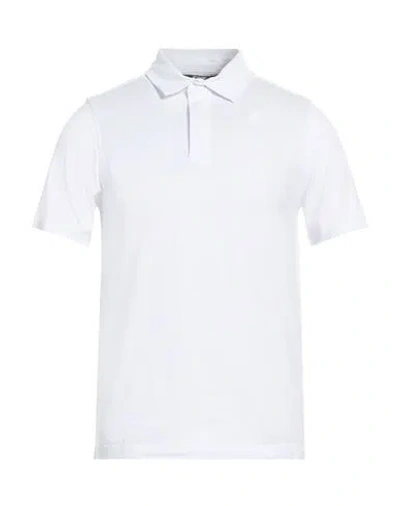 K-way Vincelle Light Stretch White Polo In Bianco Chiari E Naturali