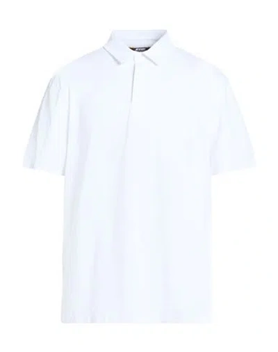 K-way Man Polo Shirt White Size Xxl Cotton, Elastane