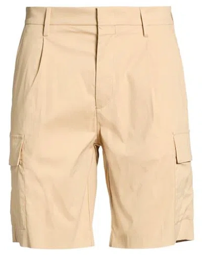 K-way Man Shorts & Bermuda Shorts Beige Size 32 Cotton, Polyamide, Elastane In Brown