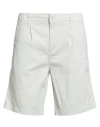 K-way Man Shorts & Bermuda Shorts Light Grey Size L Cotton, Elastane In White