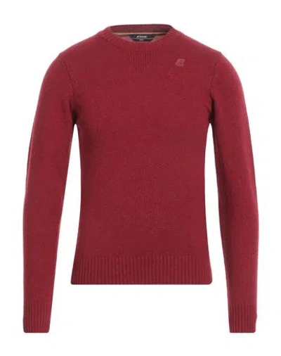 K-way Man Sweater Brick Red Size S Wool, Polyamide