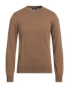 K-way Man Sweater Camel Size M Cotton In Beige
